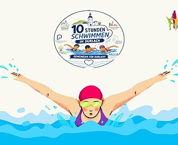 10 Stunden Schwimmen in Durlach