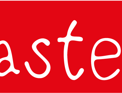 Logo Lastenrad-Initiative für die Region Karlsruhe e.V., Lastenkarle Karlsruhe: Der Schriftzug Lastenkarle auf runtem Grund. Links daneben ein mit wenigen Strichen gezeichnetes Fahrrad mit einer Person darauf.