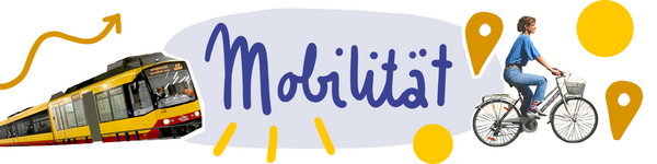 Straßenbahn, Fahrrad, Text Mobilität