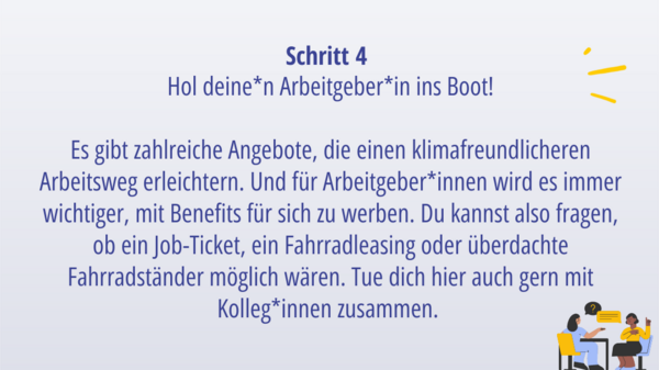 Slide Hol deinen Arbeitgeber mit an Bord, Tipps für Benefits am Arbeitsplatz