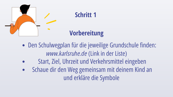 Grafik mit Person am Schreibtisch mit Computer