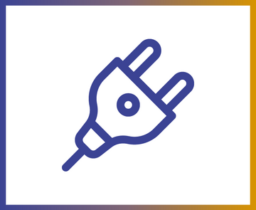 Teaser-Icon zu Photovoltaik-Balkonmodule, stilisierter Stecker