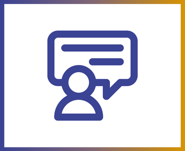 Teaser-Icon zu KEFF-Check, Person mit großer Sprechblase