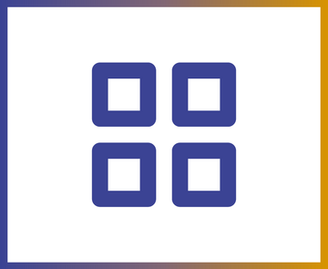 Teaser-Icon zum Solarkataster, 4 Quadrate zu einem großen Kasten zusammengefügt