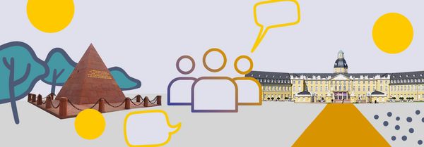 Pyramide Menschen Sprechblasen Stadtschloss