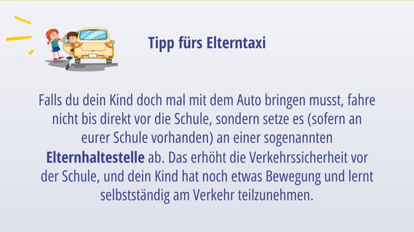 Grafik von Auto, aus dem Kinder aussteigen