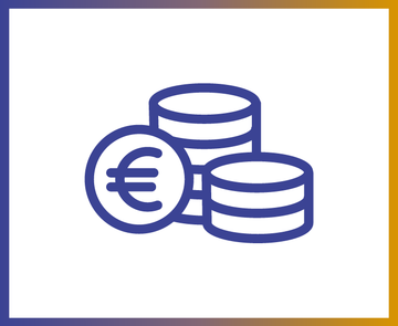 Teaser-Icon zu KlimaBonus Karlsruhe, stilisierte Euro-Geldmünzen